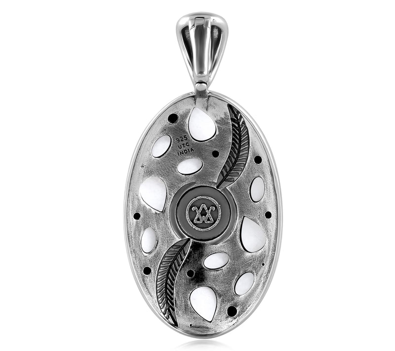 American West Sterling Oval Feather Gemstone Enhancer — View 8
