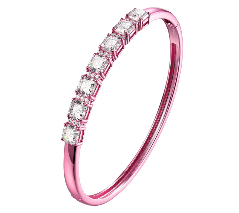 Diamonique x Jennifer Miller Asscher Cut Bangle, Sterling — View 7
