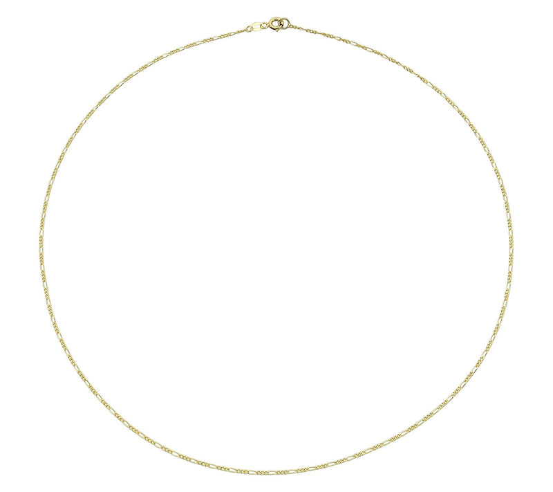 Adorna 14K Gold 1.25mm Solid Figaro Chain Necklace — View 2