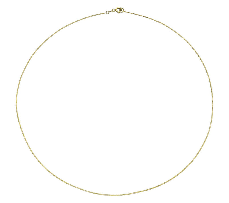 Adorna 14K Gold 1mm Solid Cable Chain Necklace — View 2
