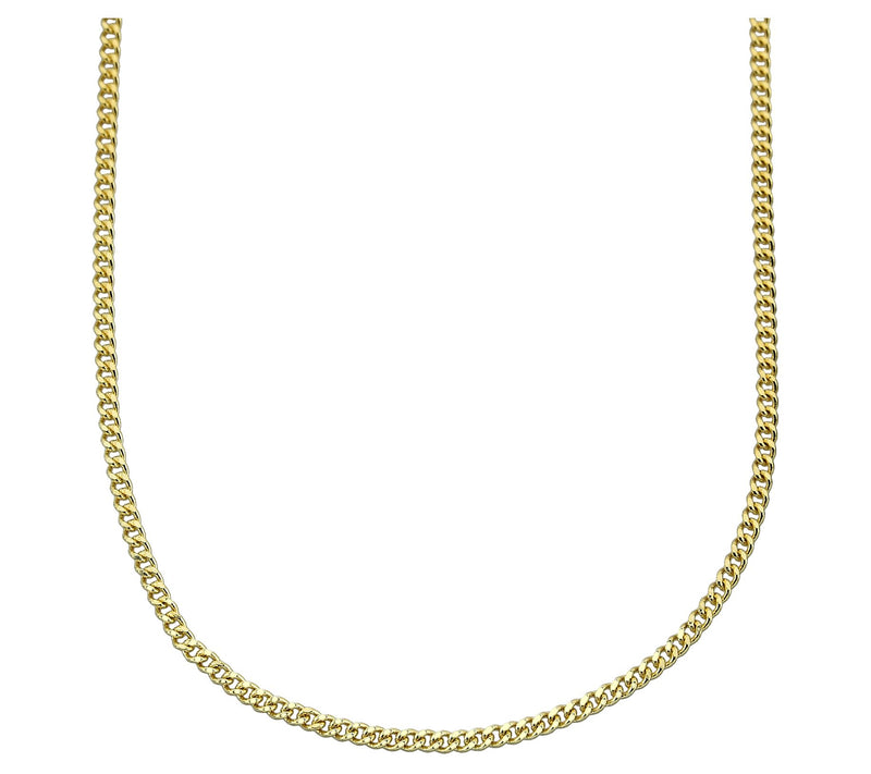 Adorna 14K Gold 1mm Solid Cable Chain Necklace — Main view