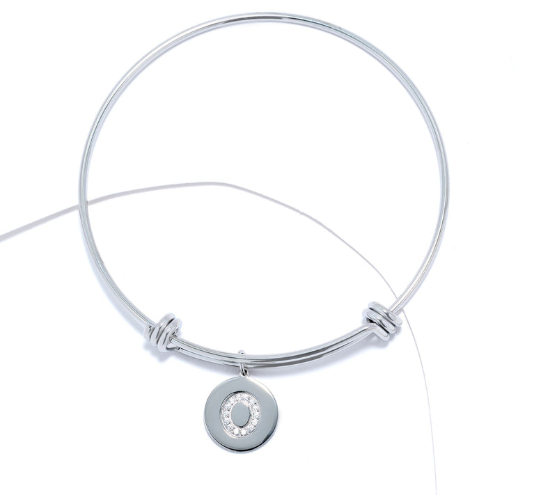 Steel by Diamonique Intial Bracelet, Silvertone — View 43