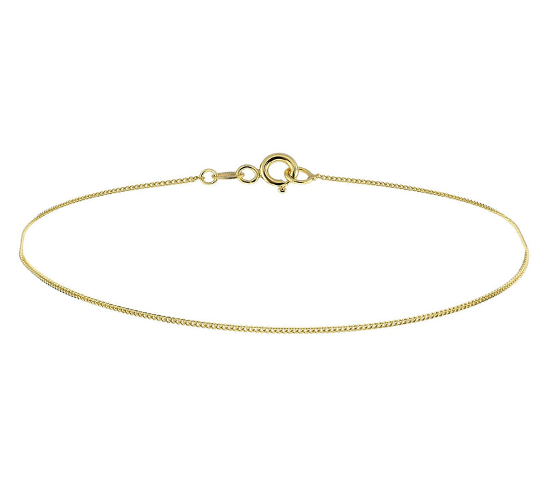 Adorna 14K Gold 1mm Solid Cable Chain Bracelet — Main view