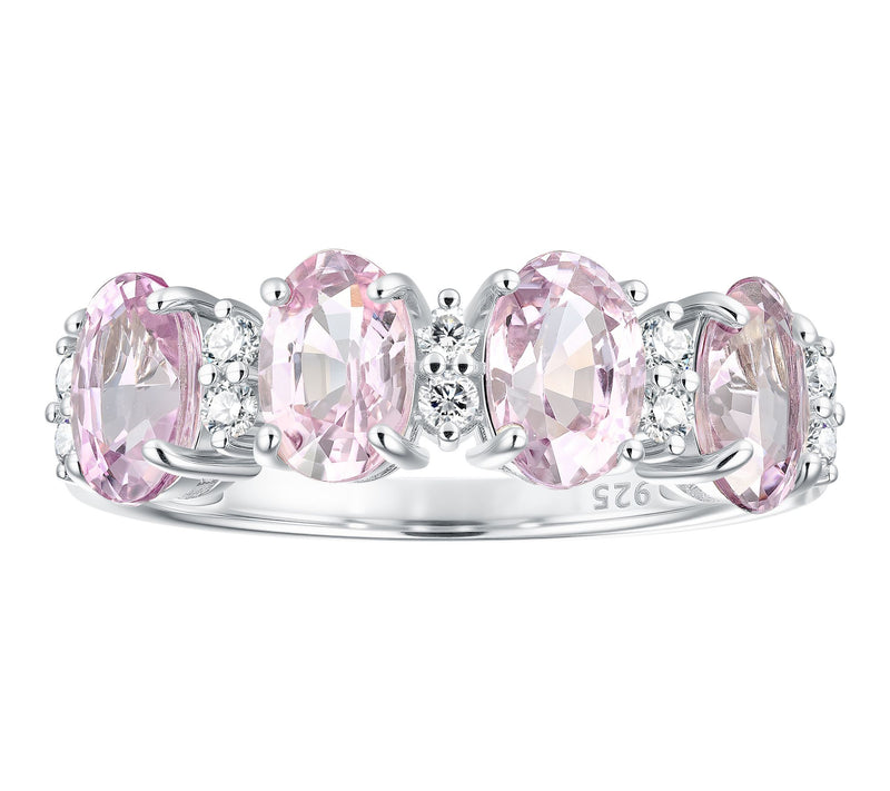 Affinity Gems Oval Cut Multi-Gemstone Band Ring, Sterling — Main view