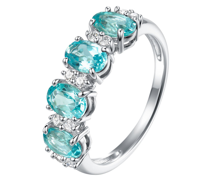 Affinity Gems Oval Cut Multi-Gemstone Band Ring, Sterling — View 6