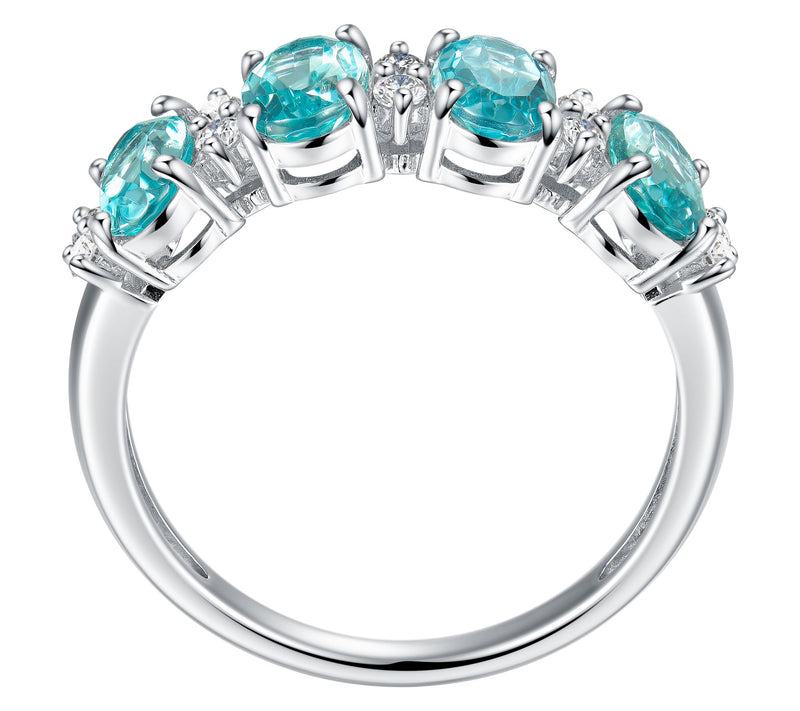 Affinity Gems Oval Cut Multi-Gemstone Band Ring, Sterling — View 7