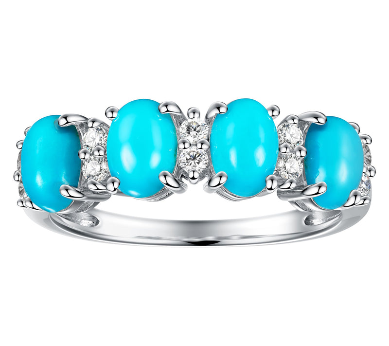 Affinity Gems Oval Cut Multi-Gemstone Band Ring, Sterling — View 13