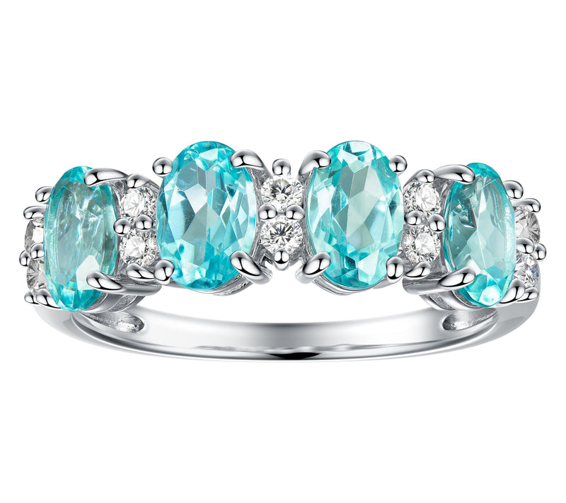 Affinity Gems Oval Cut Multi-Gemstone Band Ring, Sterling — View 14