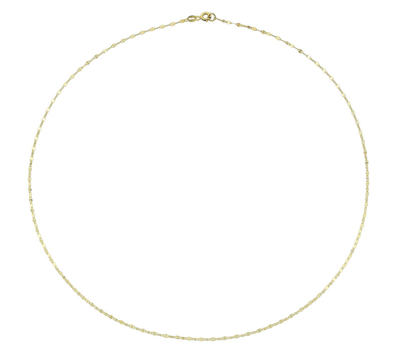 Adorna 14K Gold 1.6mm Solid Mirror Link Necklace — View 2