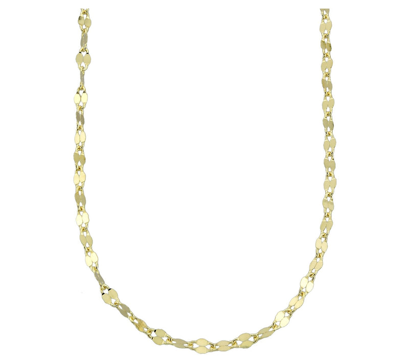 Adorna 14K Gold 1.6mm Solid Mirror Link Necklace — Main view