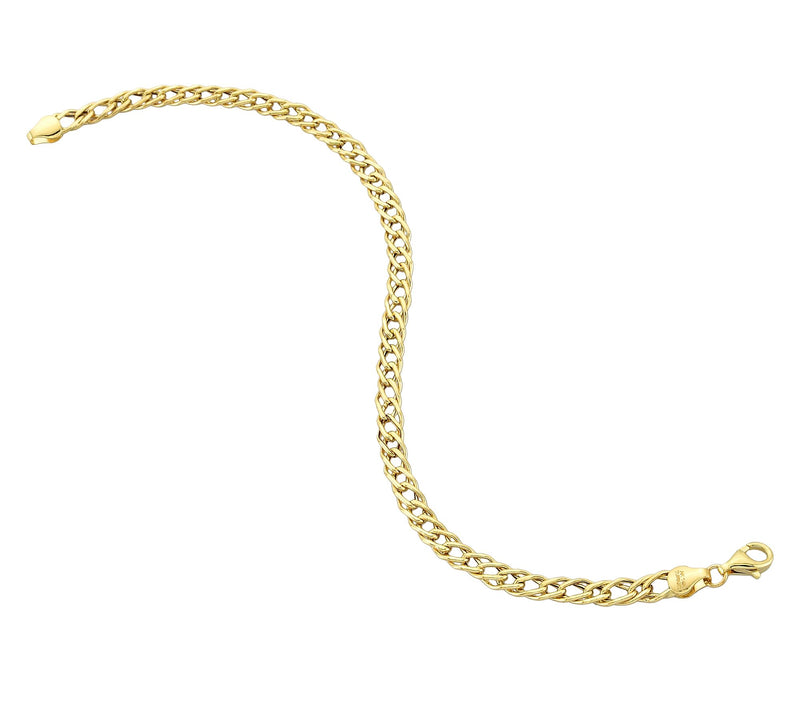 Adorna 14K Gold 4mm Geometric-Link  Bracelet — Main view