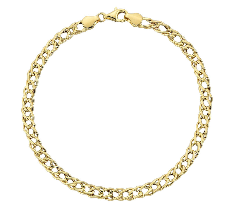 Adorna 14K Gold 4mm Geometric-Link  Bracelet — View 3