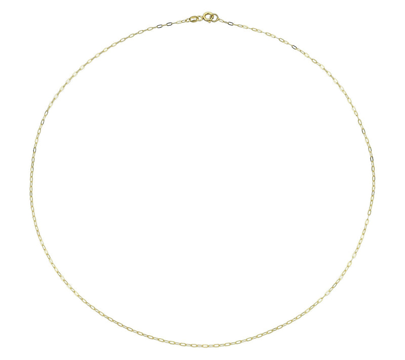 Adorna 14K Gold 1.25mm Solid Paperclip Chain Necklace — View 2