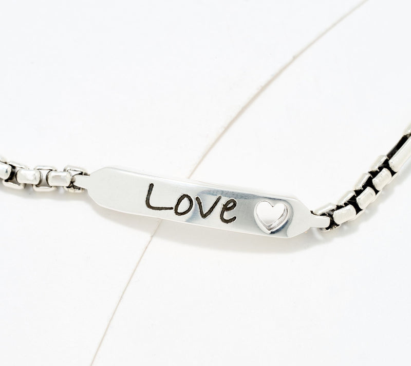 Christian James by Scott Grimes Sterling Silver Message Luciano Bracelet 9.0g — View 4