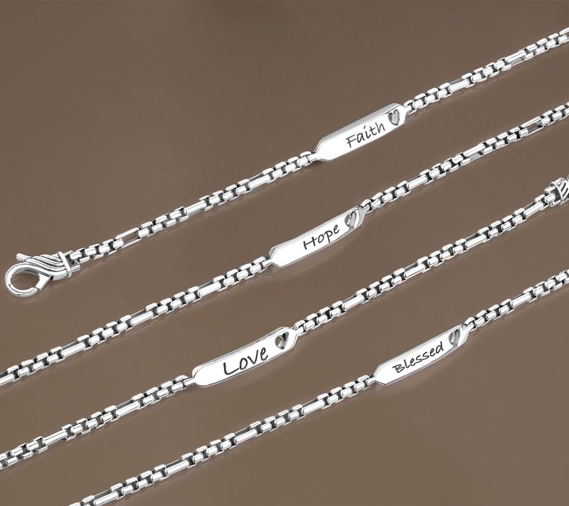 Christian James by Scott Grimes Sterling Silver Message Luciano Bracelet 9.0g — View 6