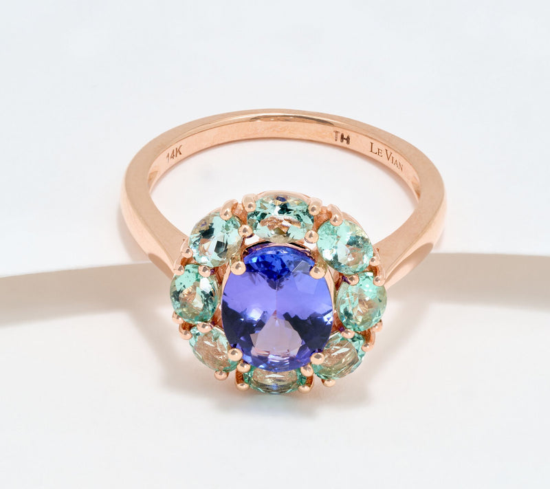 Gem Discoverer 2.2ct Tanzanite Ring, 14K Rose Gold — Main view