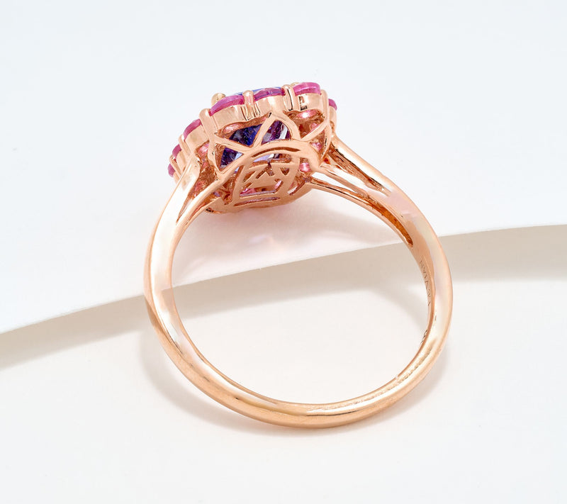 Gem Discoverer 2.2ct Tanzanite Ring, 14K Rose Gold — View 4