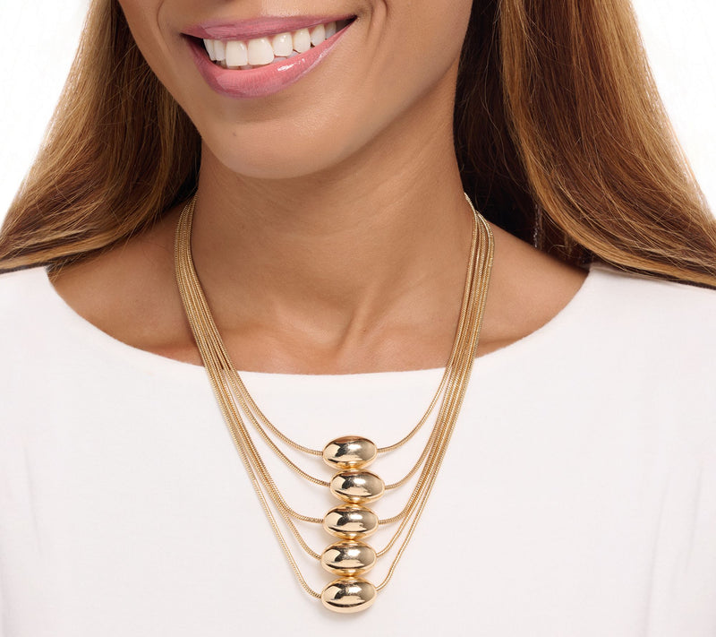 Denim & Co. Layered Chain Necklace — View 4