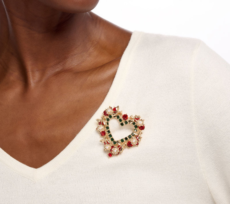 Denim & Co. Choice of Holiday Brooch — View 4