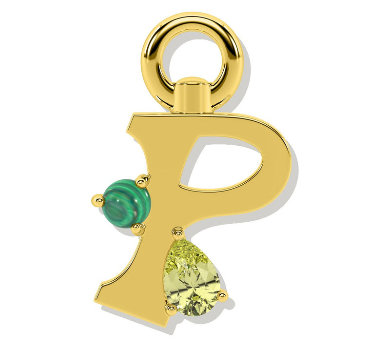 Oni Fine Jewelry Sterling Silver Amare Letter Charm Yellow — View 16