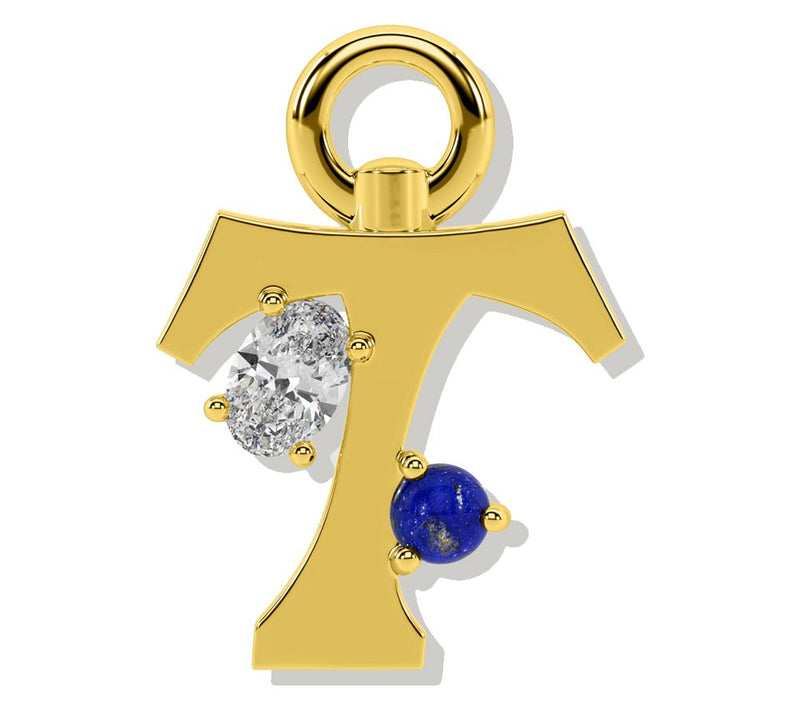 Oni Fine Jewelry Sterling Silver Amare Letter Charm Yellow — View 54
