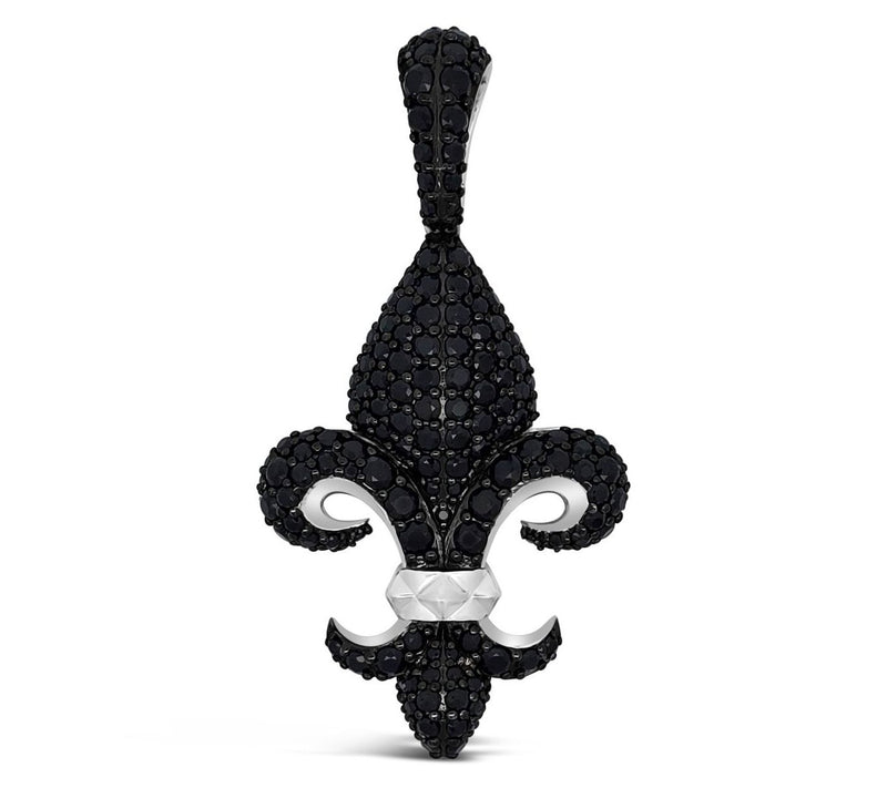 Margo Manhattan Sterling Silver Black Spinel Flor Pendant — Main view
