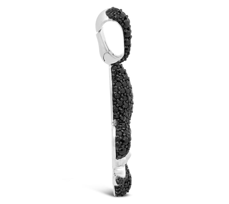 Margo Manhattan Sterling Silver Black Spinel Flor Pendant — View 3