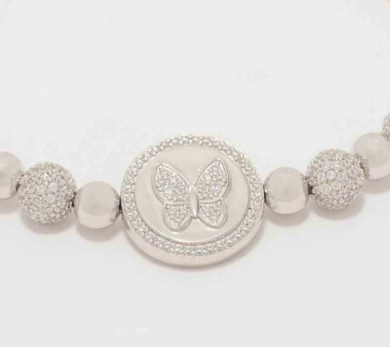 Diamonique x Kathy Levine Dream Girl Stretch Bracelet, Sterl — View 2