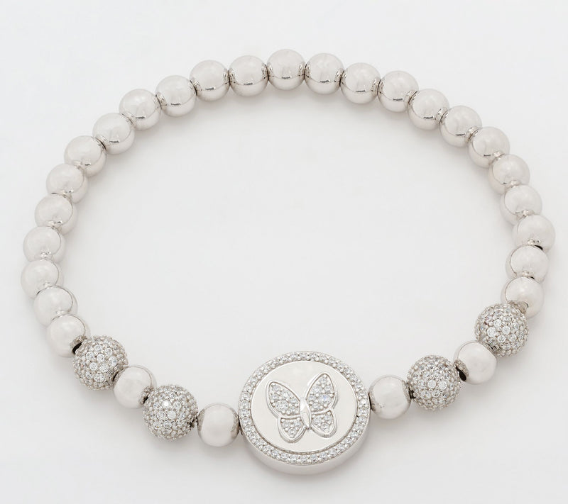 Diamonique x Kathy Levine Dream Girl Stretch Bracelet, Sterl — View 6