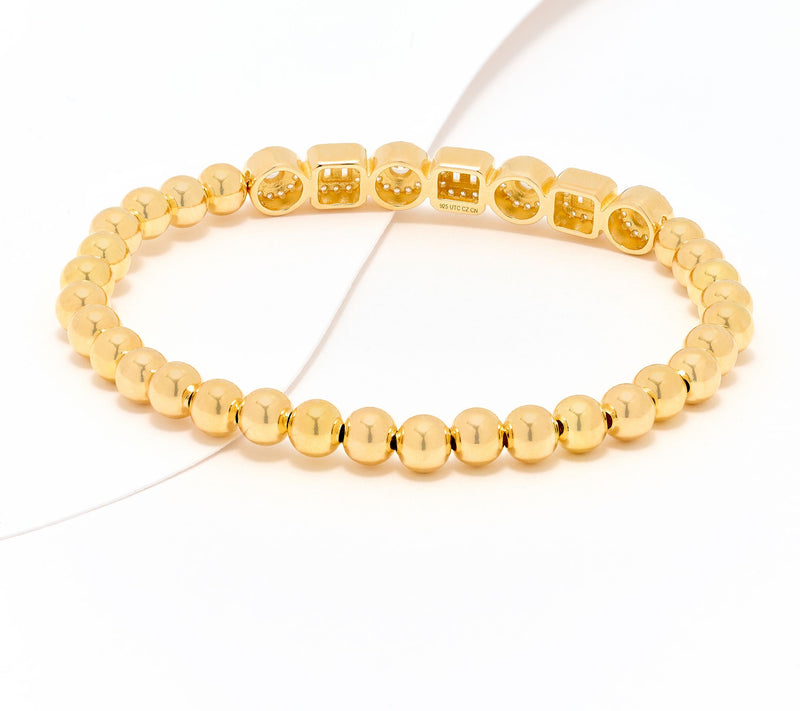 Diamonique x Kathy Levine All Star Stretch Bracelet, Sterl — View 2