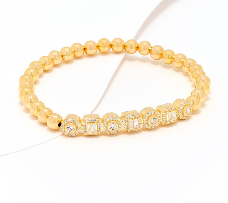Diamonique x Kathy Levine All Star Stretch Bracelet, Sterl — View 7