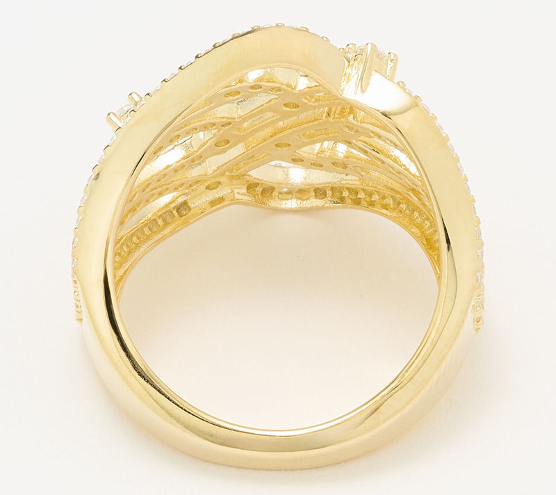 Diamonique x Kathy Levine Wonder Web Band Ring, Sterling Silver — View 7