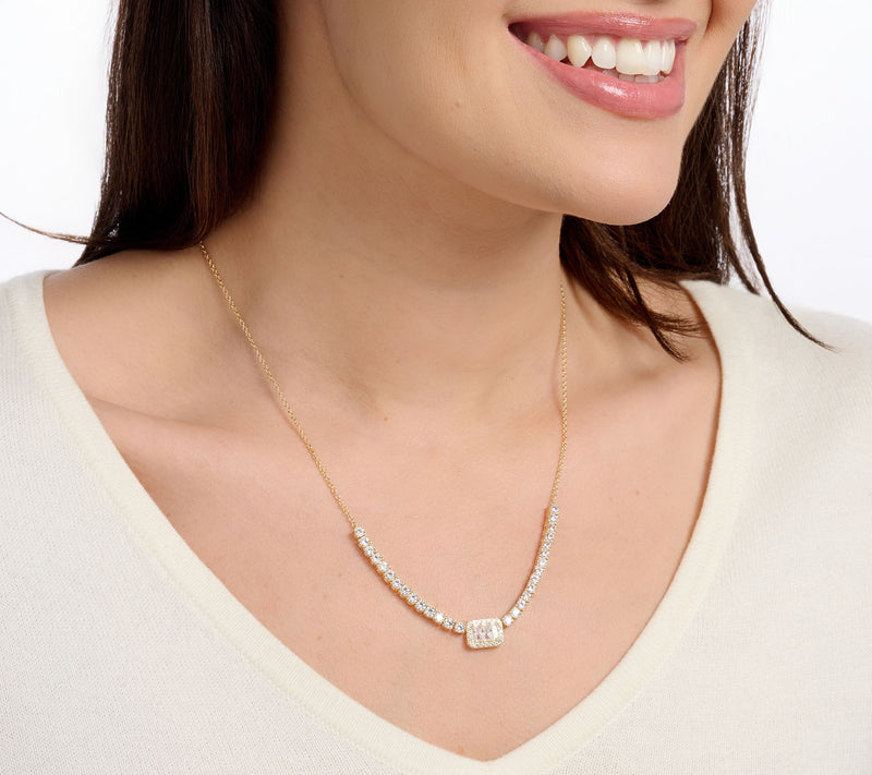Diamonique x Kathy Levine Dream Catcher Necklace, Sterling Silver — View 3