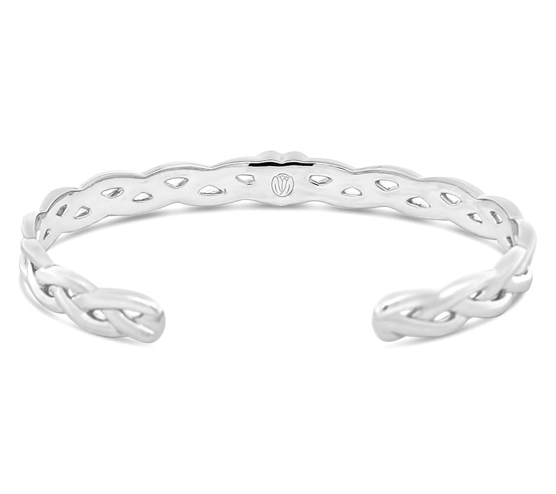 Goddaughters Sterling Silver Celtic Knot HeartGemstone Cuff — View 4