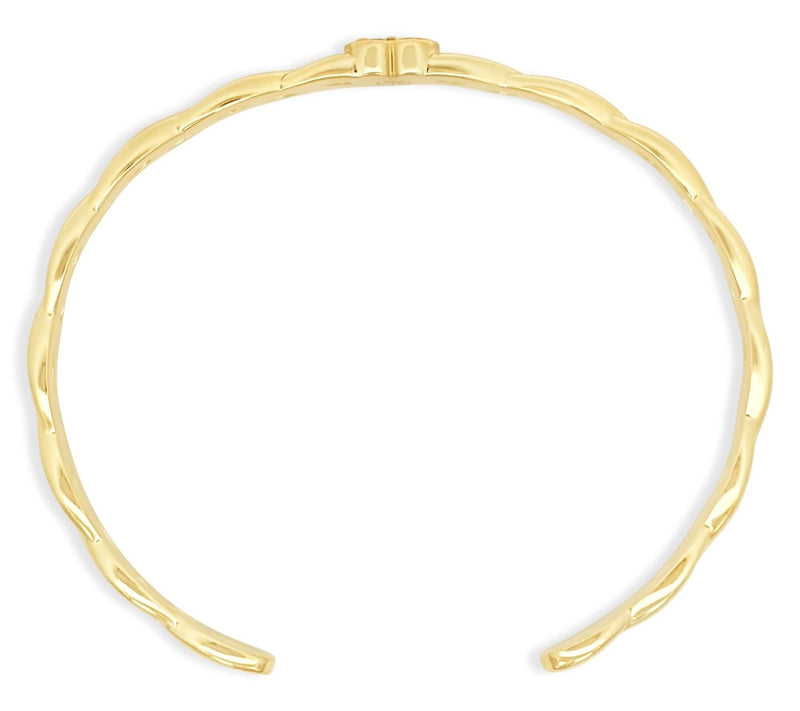 Goddaughters 14K Gold Clad Celtic Knot Heart Gemstone Cuff — View 3