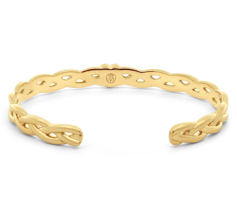 Goddaughters 14K Gold Clad Celtic Knot Heart Gemstone Cuff — View 5