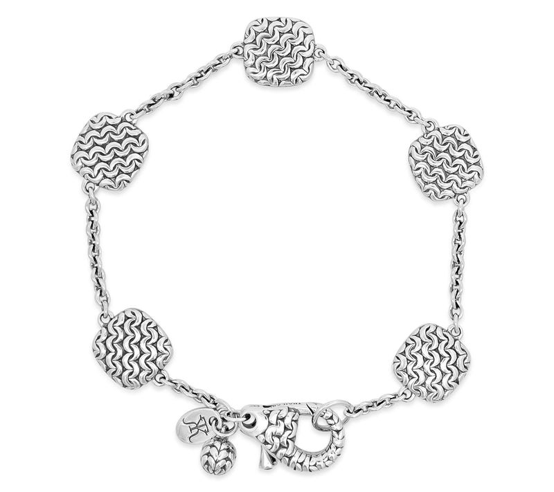 Tiffany Kay Studio Sterling Silver Purl Knit Station Bracelet — View 3