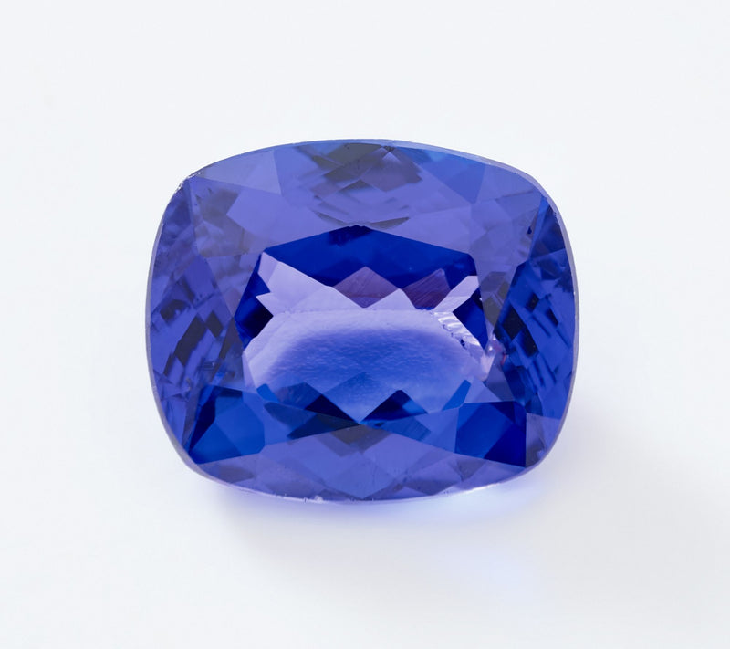 Pure Tanzanite by Jeff Moseley 5.00 cttw Loose Cushion Tanzanite Stone — Main view