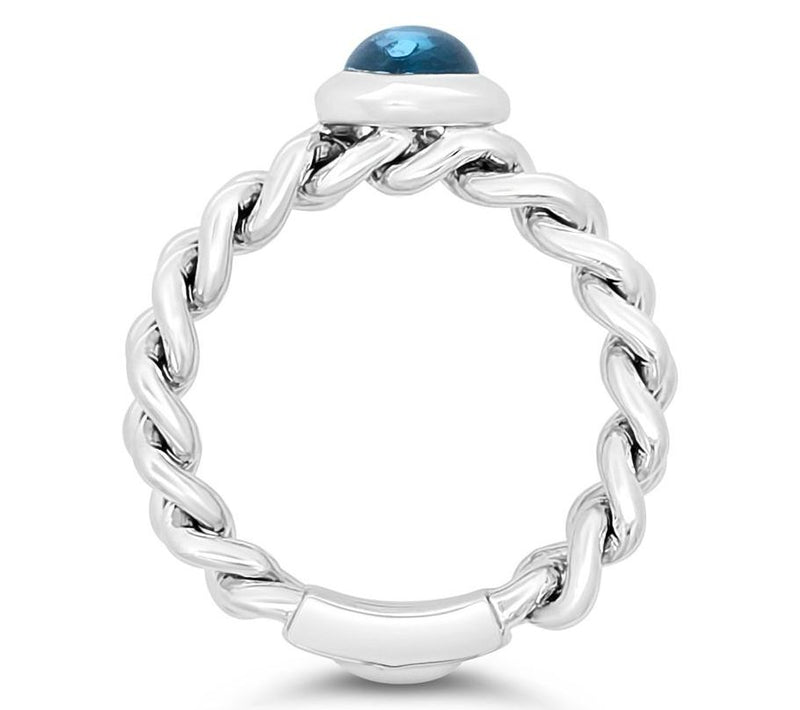Margo Manhattan Sterling Silver Blue Topaz RaynRing — View 3
