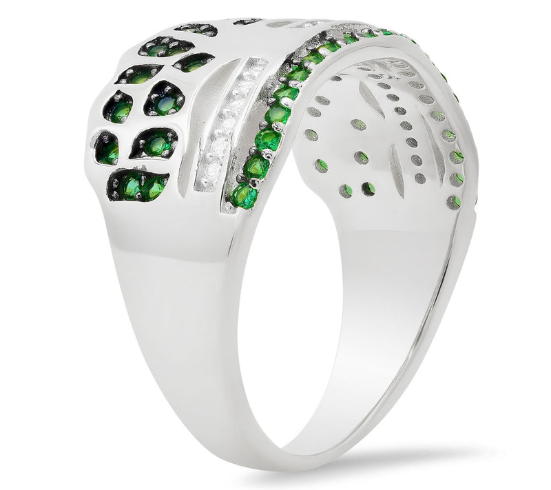 Diamonique Tree of Life Statement Ring, Sterling Silver — View 2