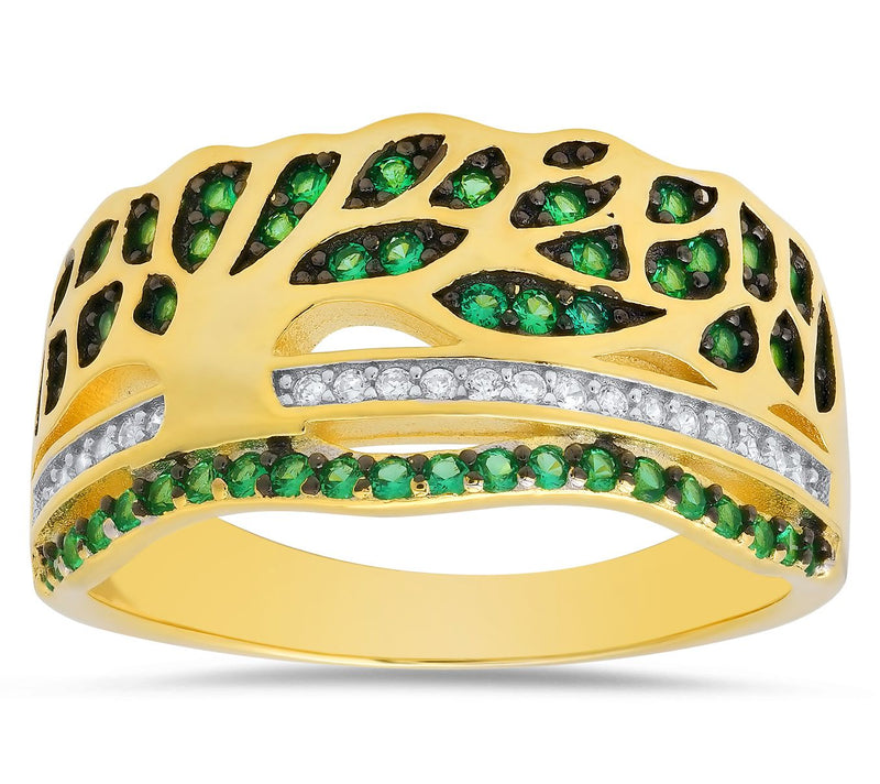 Diamonique Tree of Life Statement Ring, Sterling Silver — View 6