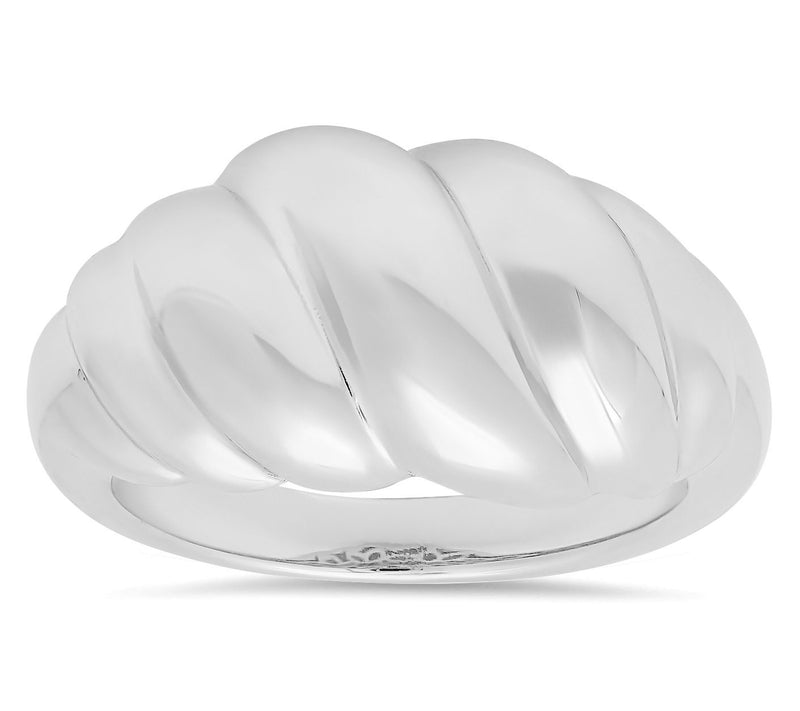 Sterling Silver Domed Shrimp Statement Ring — Main view