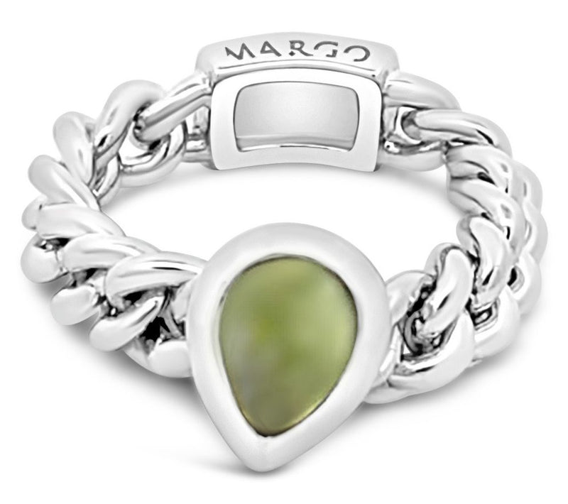 Margo Manhattan Sterling Silver Peridot Rayn Ring — Main view