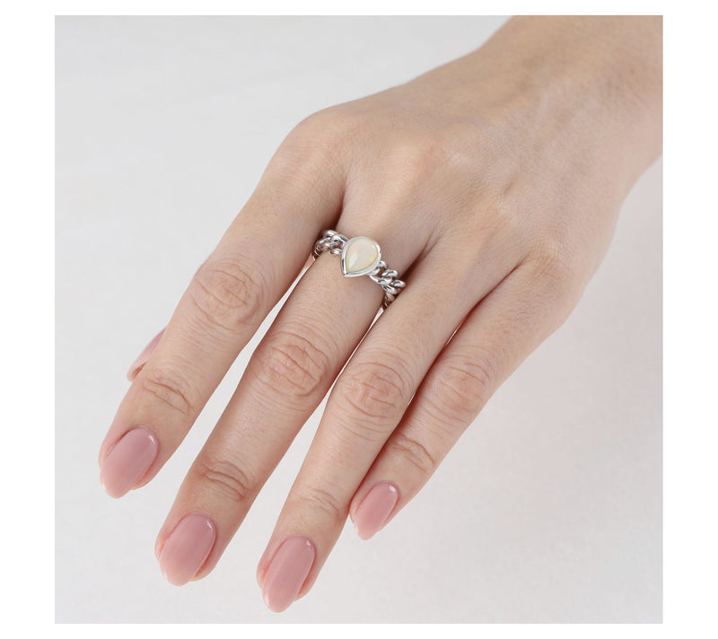 Margo Manhattan Sterling Silver Opal Rayn Ring — View 4