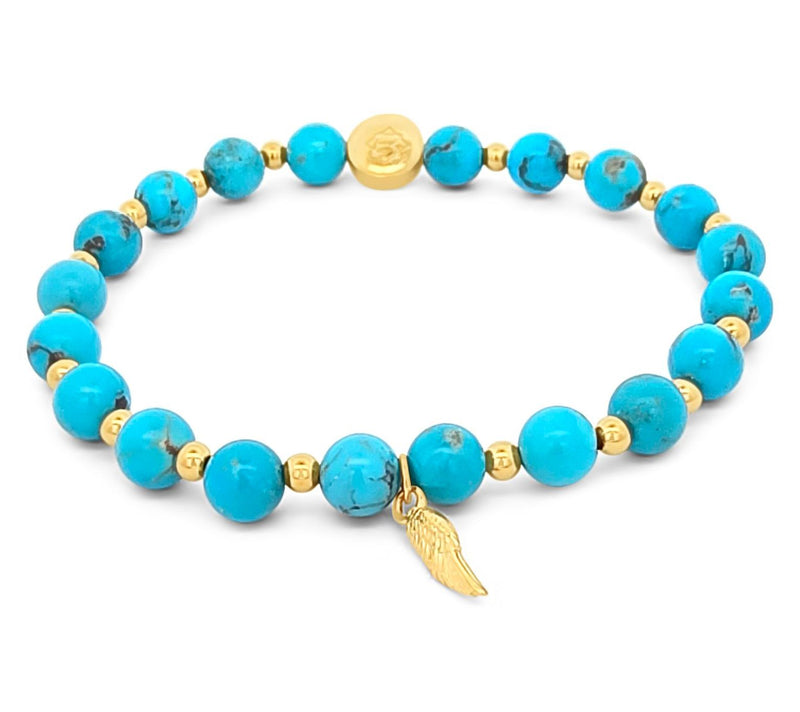 Elyse Ryan 14K Gold Clad Turquoise Wing Charm Bracelet — Main view