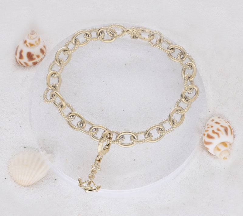 Ariva 18K Gold Clad Anchor Charm — View 5