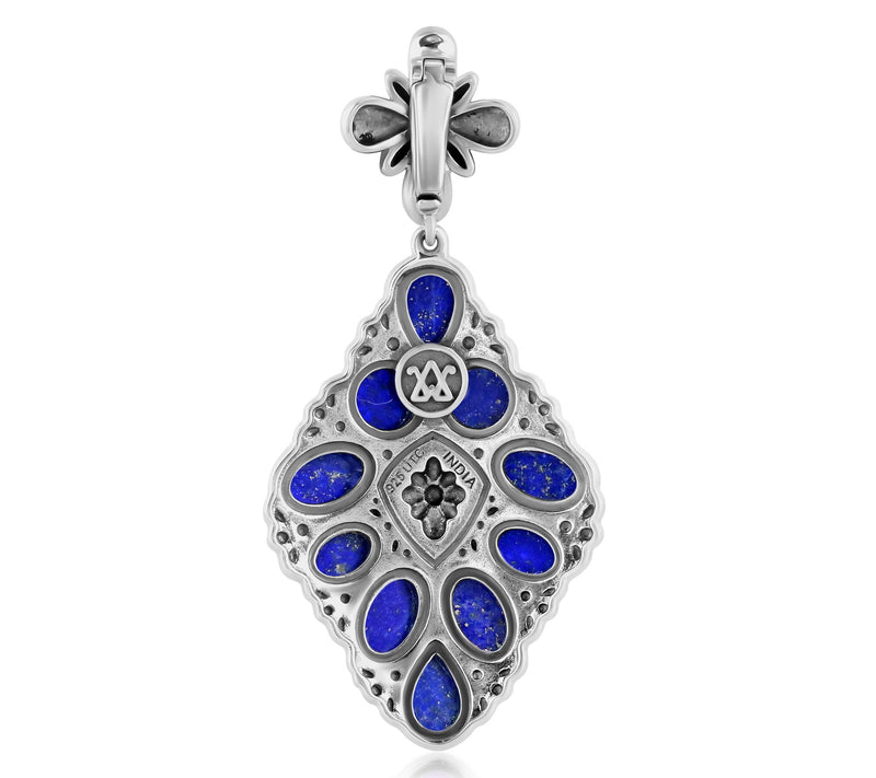 American West S terling Gemston e Diamond Shape Enhancer Enhancer — View 3
