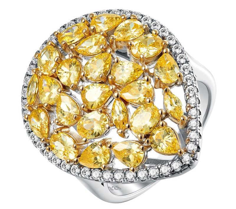 Diamonique x Jennifer Miller Cluster Cocktail Ring, Sterling — View 8