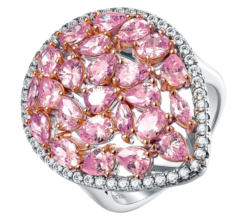 Diamonique x Jennifer Miller Cluster Cocktail Ring, Sterling — Main view