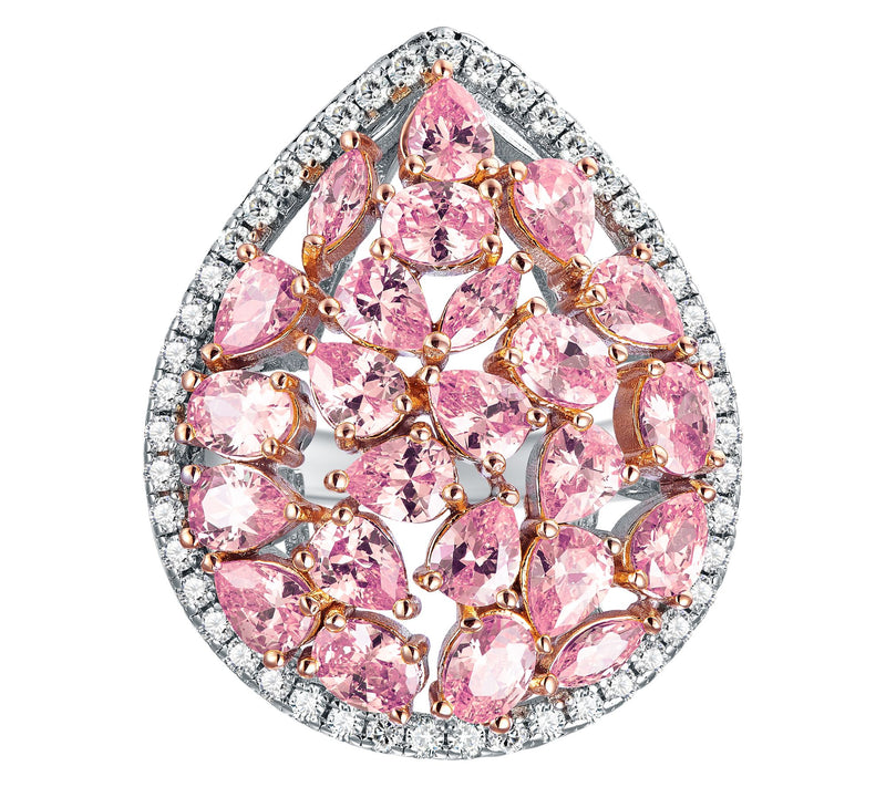 Diamonique x Jennifer Miller Cluster Cocktail Ring, Sterling — View 2